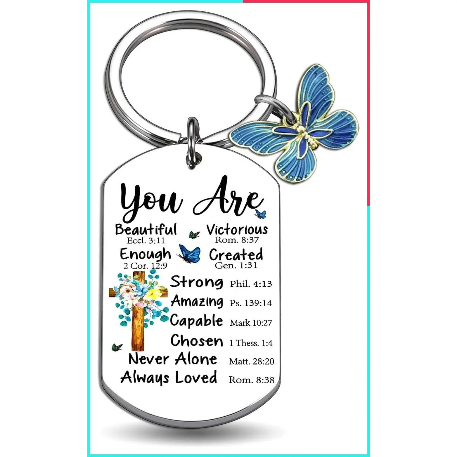 Inspirational Christian Keychain Gifts for Women & Teen Girls