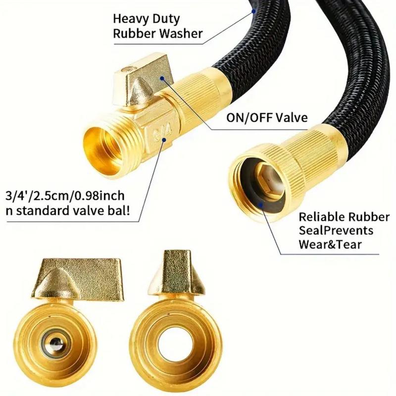 New Flexible Retractable Irrigation Hose - Magic Garden Hose with Spray Gun - High Pressure - Car Cleaning Tool - Plant Watering System with Adjustable Control Valve - Watering Nozzle - Gardening and Lawn Supplies