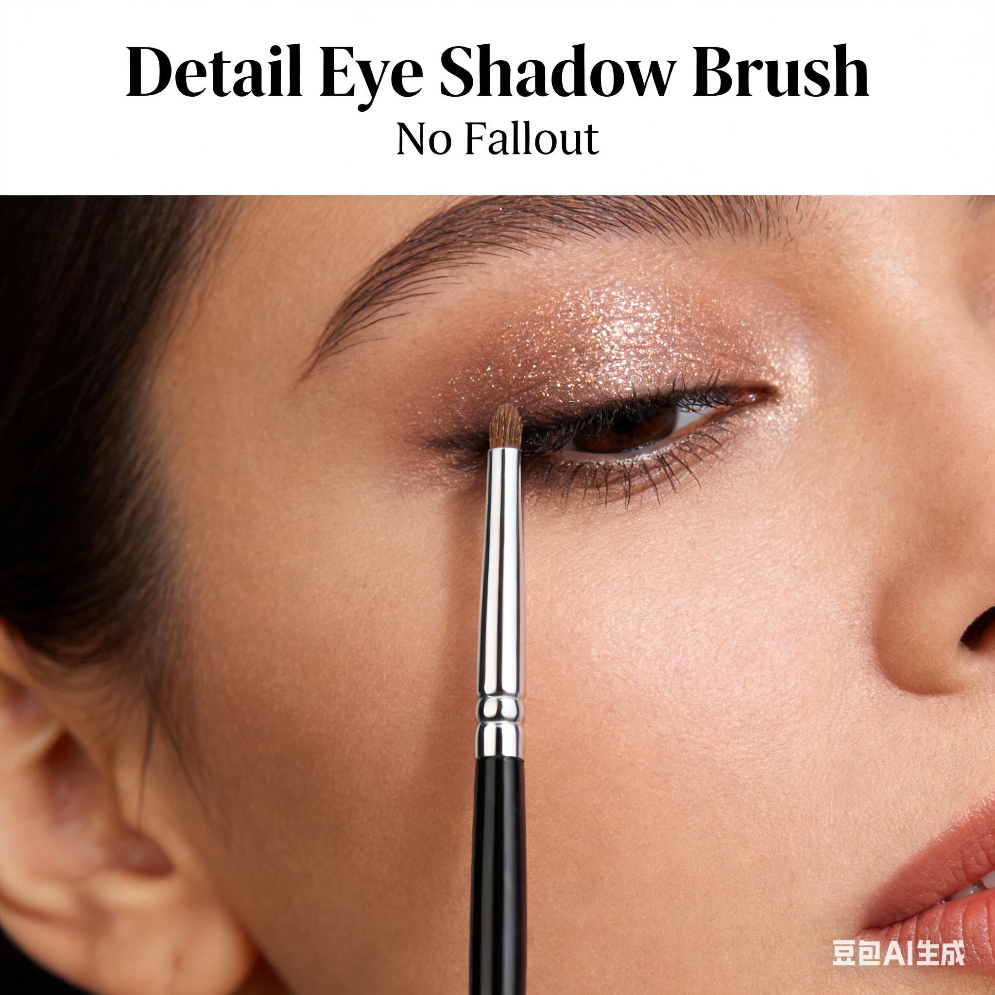 Detail Eye Shadow Brush, Makeup Brush for Smudge Eyeliner, Horse Hair Round Head, Precise Eyeshadow Makeup Tool, 1pcs