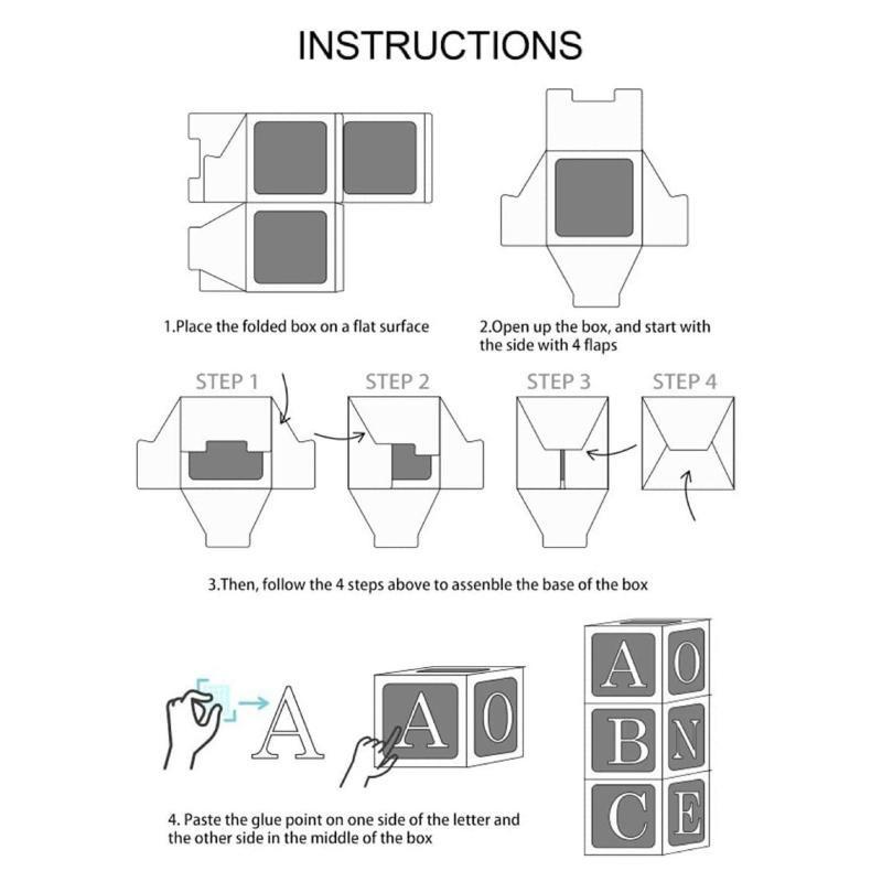 Letter Wedding Decor Set, Transparent Balloon Box, Birthday Party Kit, Festival Event Setup, Party Props, Baby Shower Balloon Box