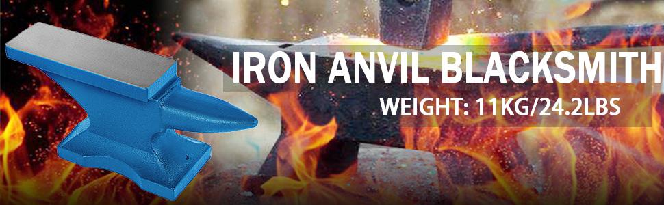 VEVOR Single Horn Anvil Cast Iron Anvil Blacksmith for Sale Forge Tools and Equipment Anvil Rugged Round Horn Anvil Blacksmith Jewelers Metalsmith Blacksmith Tool 24Lbs