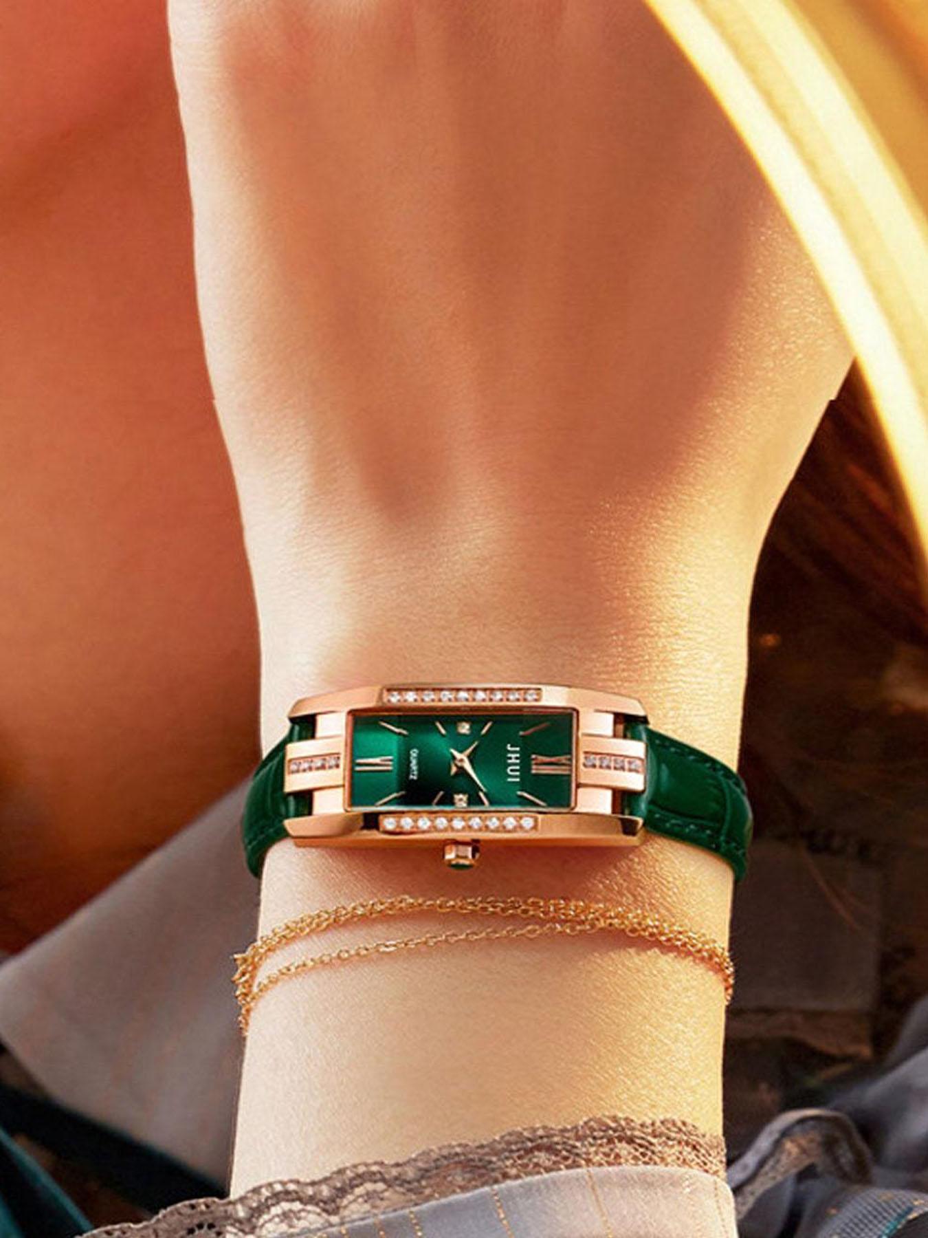 Fashionable and Elegant Women's Watches, Square Women's Quartz Leather Straps, Luxurious Women's Watches, Suitable for Gatherings and Daily Wear, Gifts for Friends