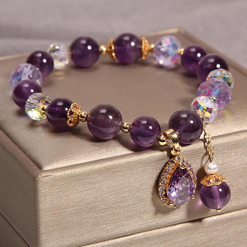 The Shield Crystal Healing & Protection Bracelet Amethyst Crystal The Shield Crystal Healing & Protection Bracelet Amethyst Crystal