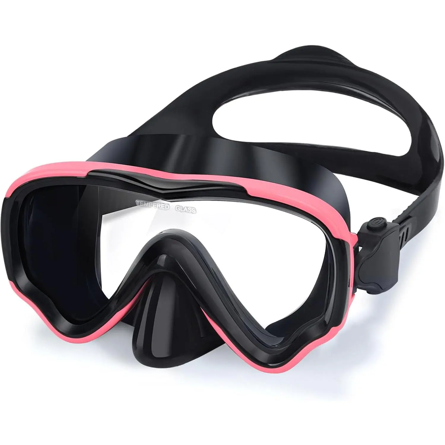 Swim Goggles for Adult Men Women with Nose Cover, Tempered Glass 180°Clear View Swimming Mask Pool Water Diving Goggle