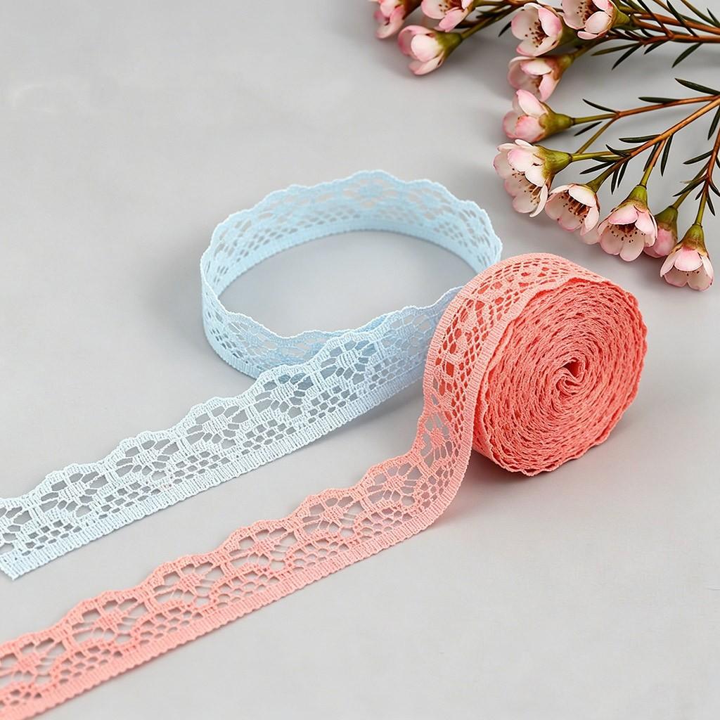 Floral Trim Fabric Ribbon Set, 18m Roll, Ideal for Crafts and Decor, Sewing Accessories, Perfect for DIY Projects, Tablecloths, Curtains