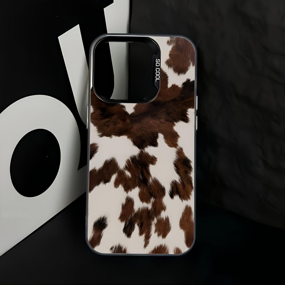 Classic Creative Cowhide Camo Pattern iPhone Case, All-Around Shockproof Phone Protection, Durable Design for Smartphone Users, Perfect Gift for Tech Lovers, Phone Cover, Shockproof Protective Cover