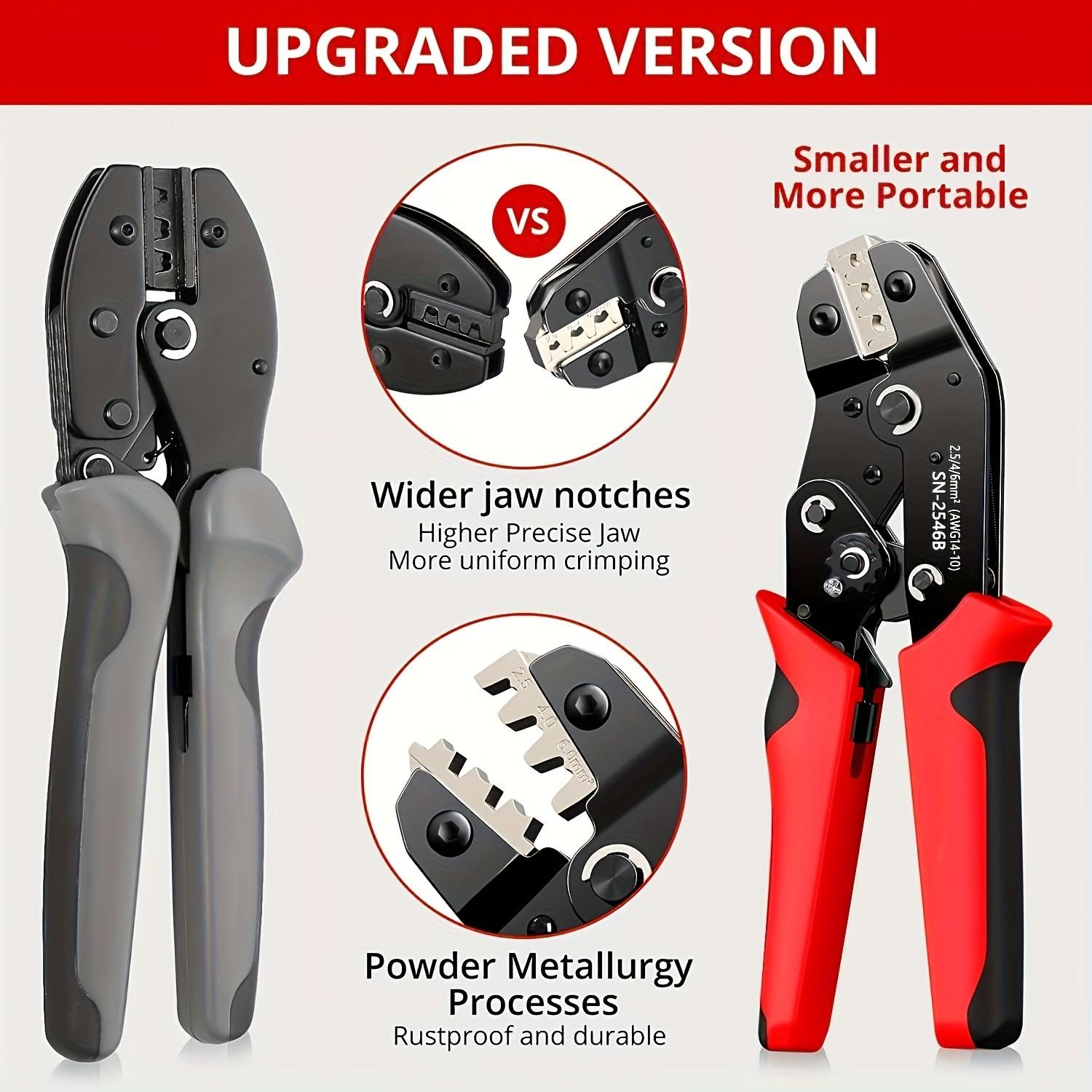 Upgraded Solar Crimper Sn-2546b for Mc4, 2.5-6mm², Tpr+PP Handle, Hand Tools, Durable Design, Ideal for Outdoor Use