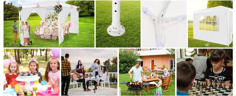 HOTEEL 10'x10'/20'/30' Party Tent, Outdoor Tent for Parties, Event Tent with Removable Sidewalls, Large Canopy Tent for Weddings