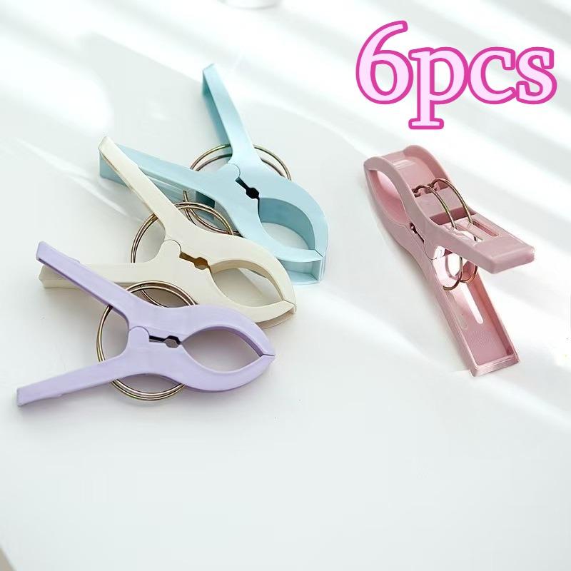 6pcs Home Multi-functional Clothes Clips for Drying Clothes Plastic Clothespins for Drying Quilts and Bedding