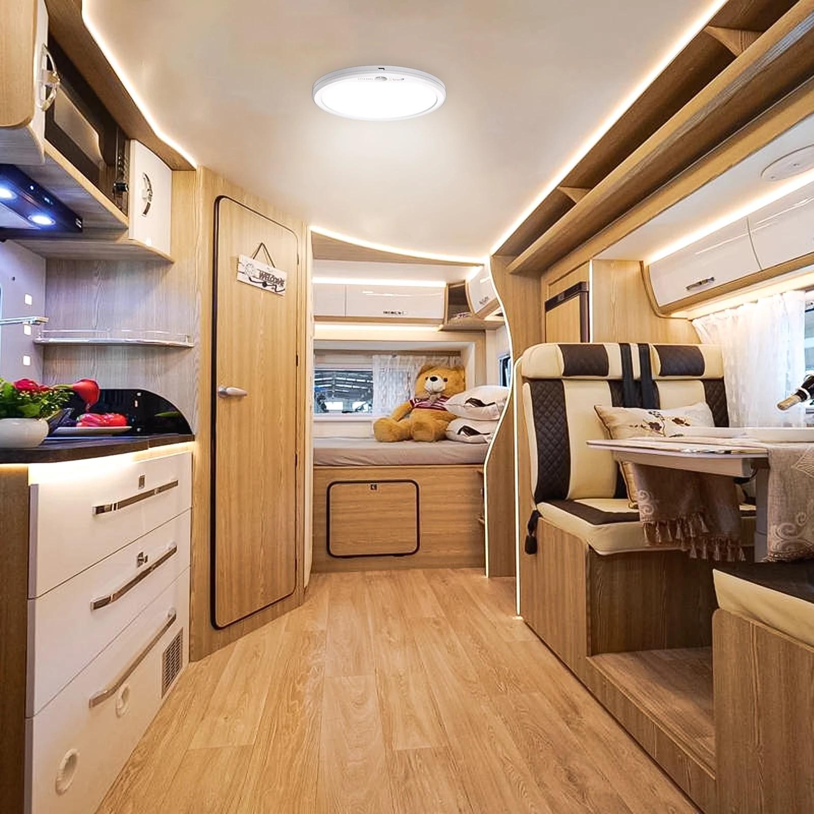 Rechargeable Motion Sensor Ceiling Light 7.5", 4000mAh Wireless Battery Operated Ceiling Lamp with Remote Control, Dimmable, 3 Color Temperatures, for Bedroom, Garage, Porch, Stairs, Hallway