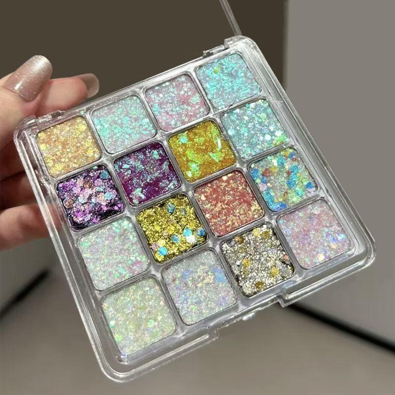 Get the Spotlight! Diamond Sparkle Eyeshadow Palette ✨ | 16 Dreamy Glitter Shades | Stage & Rave-Ready Looks! (Limited Edition!) #GlitterEyeshadowPalette #RaveMakeup #StageMakeup