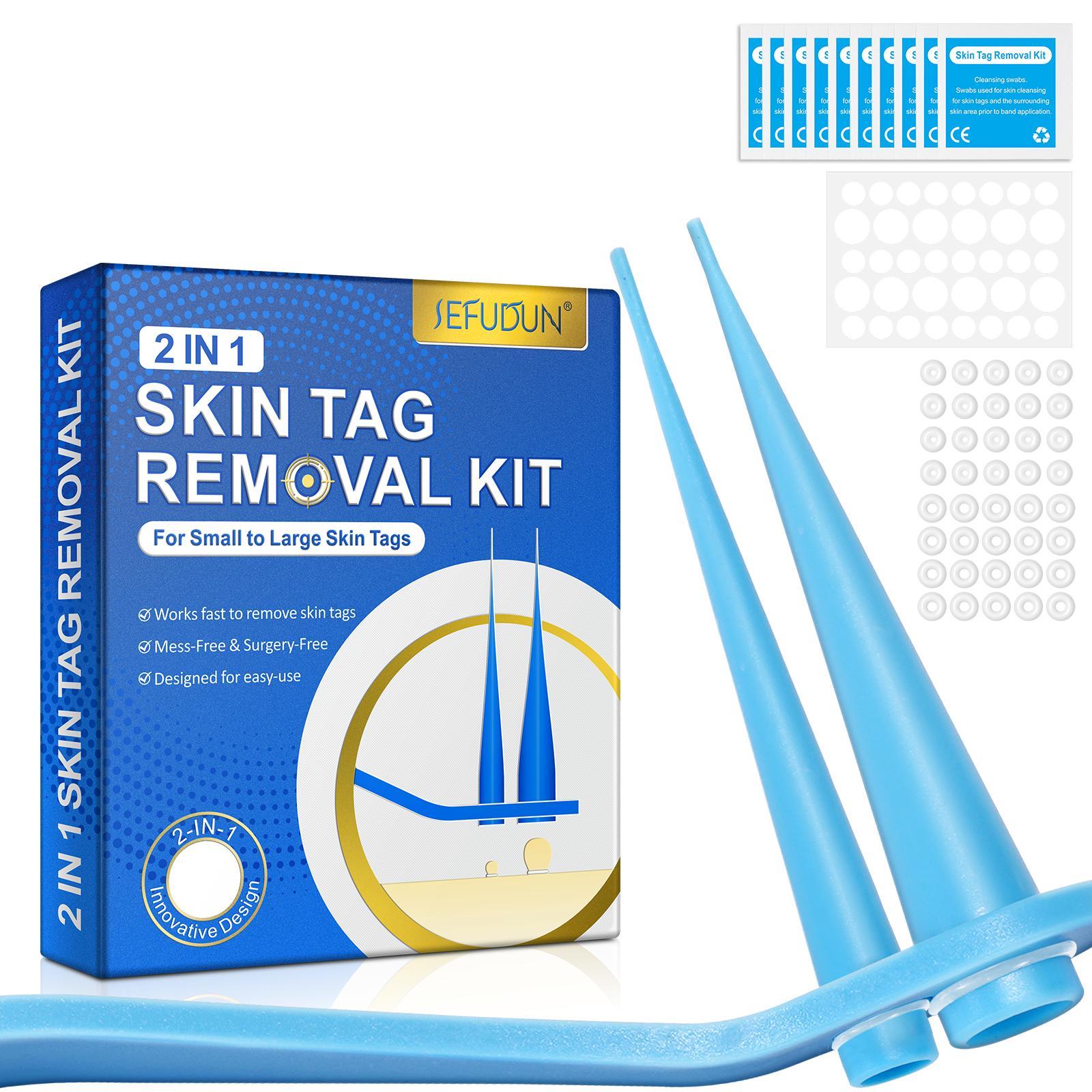 Sefudun 2-In-1 Skin Care Tool Set, Smooth Skin Kit with Safe Physical Technology, Includes Two Sizes, Rubber Bands, Wet Wipes, Protective Patches