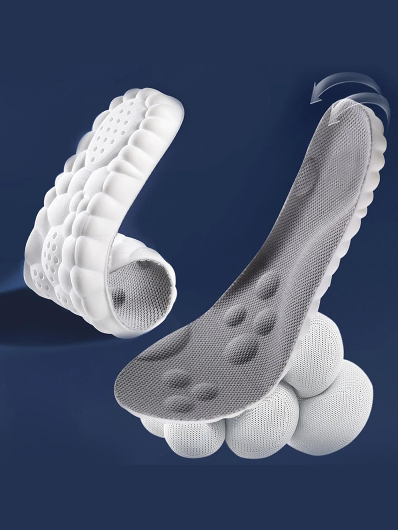 Unisex PU Material Insoles, Soft Bottom Anti-Fatigue Shock Absorption, Comfortable Casual Footwear for All Seasons