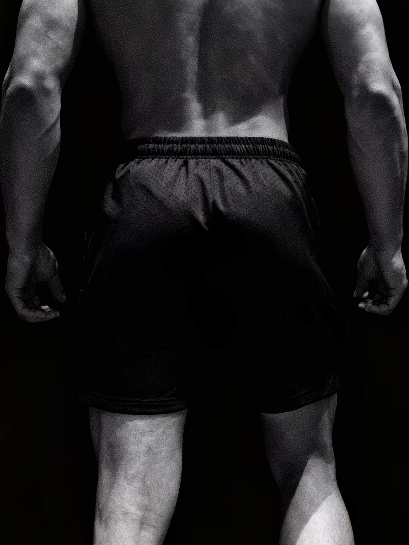 Men's Gothic Thorn Print Sport Shorts, Loose Comfortable Breathable Half-Length Pants, Cool Fitness Running Beachwear