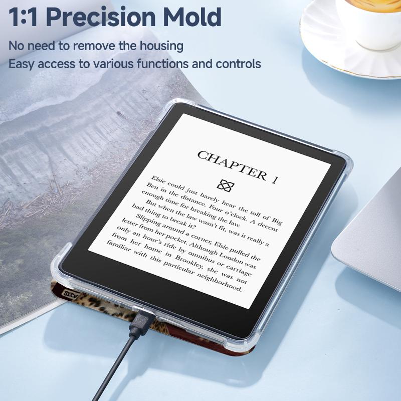 Suitable for Kindle e-book reader case, Kindle Accessories, Kindle Paperwhite 5 (2021), Kindle Colorsoft Signature Edition 7inch, Kindle 11th Generation (2022/2024) Cover, with sleep/wake function, reinforced corners, full protection, durable shell