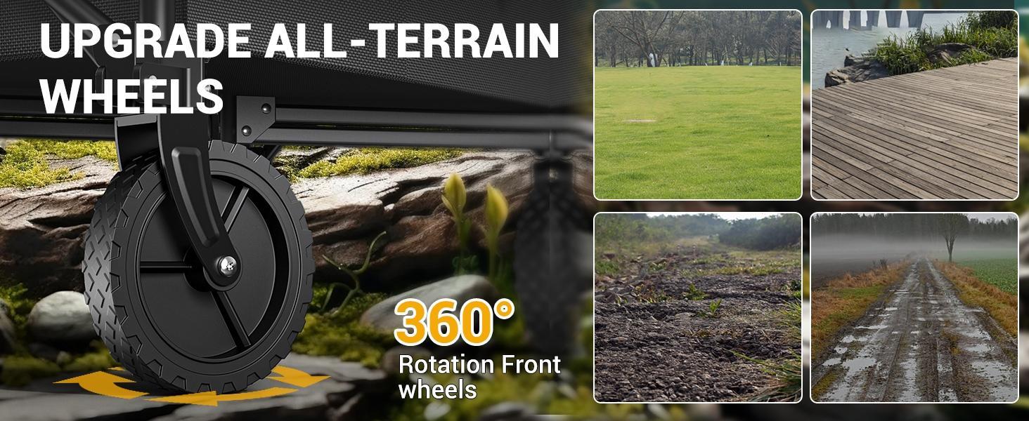 Heavy-Duty Folding Wagon Cart:Compact,All-Terrain Utility with 360° Wheels –220 lbs Capacity for Sports,Camping,and Grocery Shopping organizer Heavy-Duty Folding Wagon Cart:Compact,All-Terrain Utility with 360° Wheels –220 lbs Capacity for Sports,Camping,and Grocery Shopping organizer