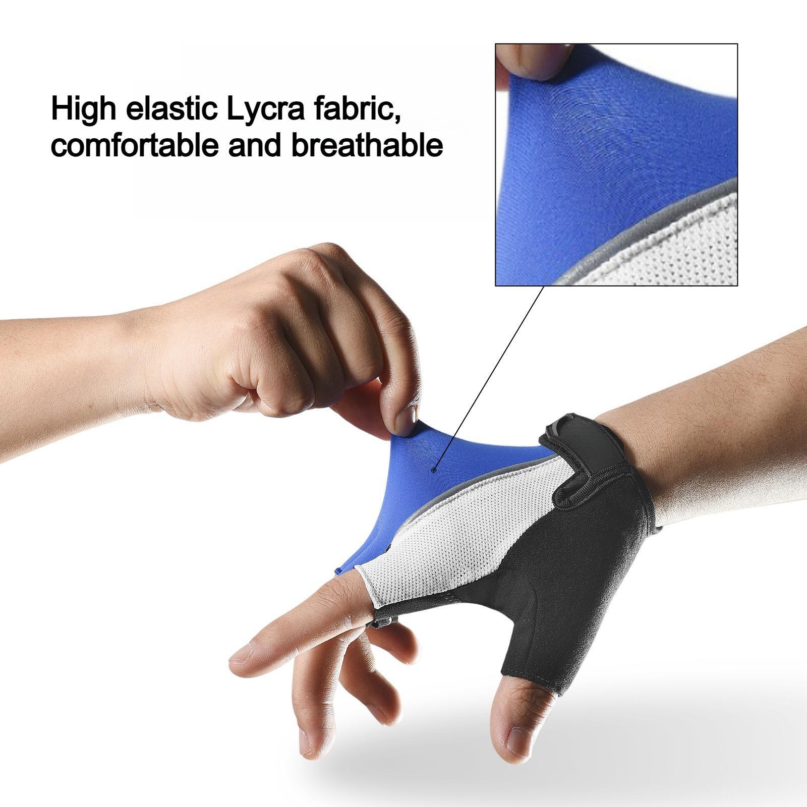 Gym Half-Finger Breathable Workout Gloves for Men & Women, Padded Weight Lifting Gloves with Wrist Wraps Support, Full Palm Protection for Gym Training, Fitness & Strength Exercise