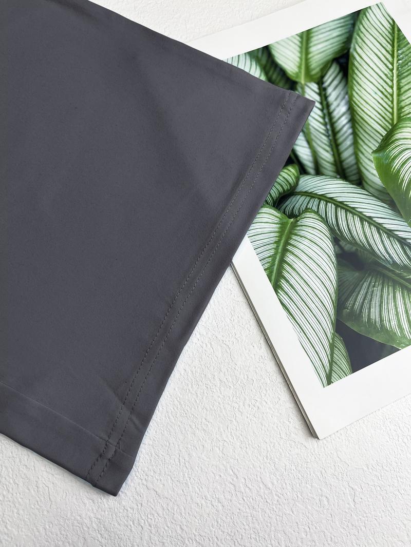 Women's High Elasticity Running Pants with Color Block Waistband Design, Outdoor Casual Hiking Gym Jogging Sportswear with Pockets, Cute Gym Clothes