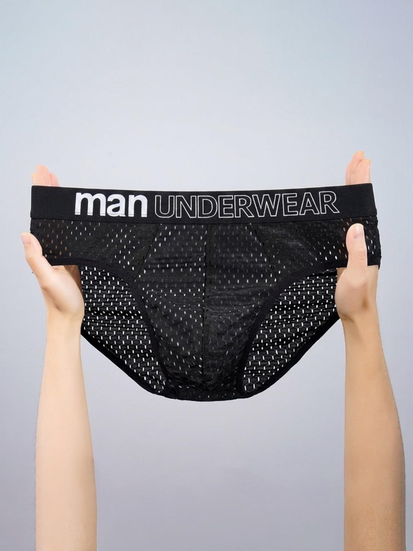 6pcs Briefs for Men, Plus Size Summer Ice Silk Mesh Breathable Soft Underwear, Soft Comfortable Fit, Ideal for Tall and Heavy-Set Men, Breathable Comfy Underwear