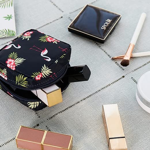 Storage Pouch, 1 Count Portable Menstrual Pad Storage Pouch, Small Zipper Travel Pouch for Outdoor Travel, Home Organizer Supplies