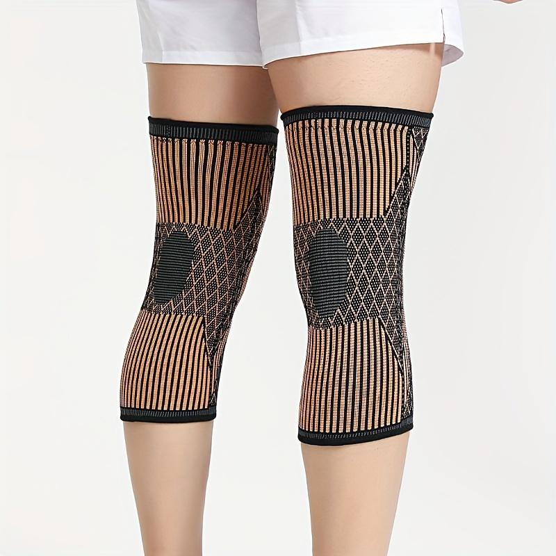 2pcs Compression Copper Knee Braces - Highly Elastic And Breathable Knee Sleeves For Men & Women - Apply Pressure To The Legs During Exercise - Suitable for Skipping Rope, Fitness, Working Out, Weightlifting! - Perfect Gift for A