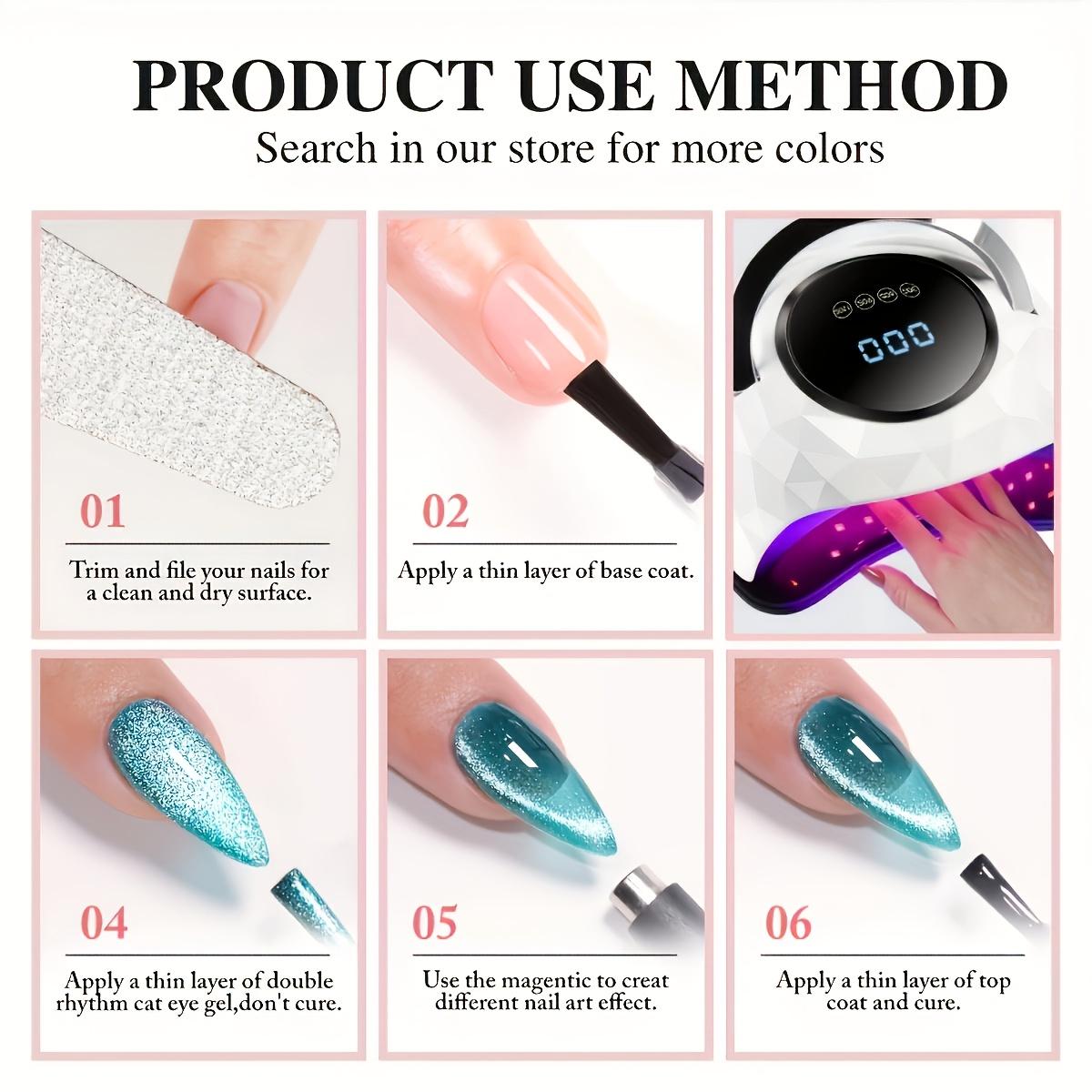 【MORDDA LIVE】6 Colors New Popular Reflective Cat's Eye Magnetic Nail Gel Semi Permanent Nail Art Soaking UV LED Nail Salon DIY Nail Salon Gel Contains Magnets