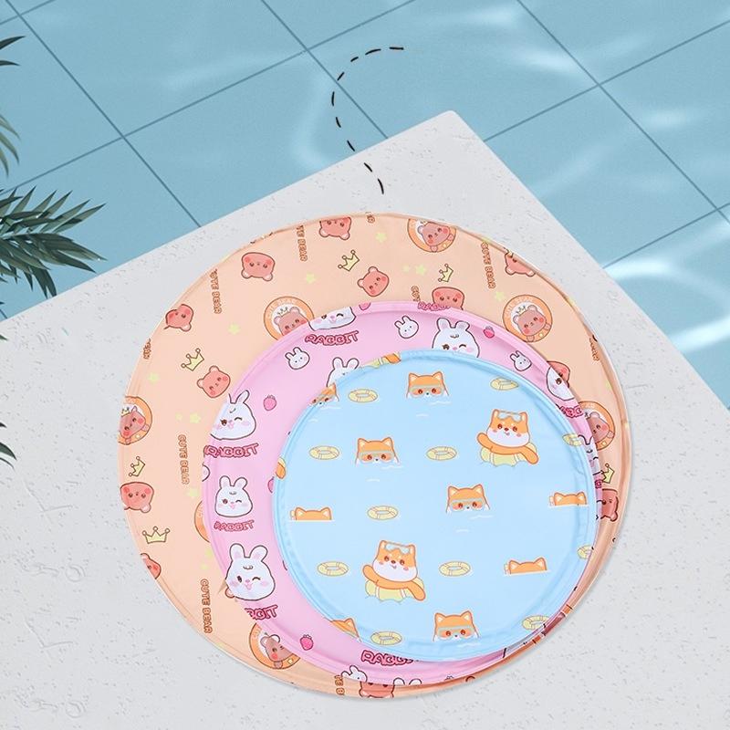 Summer Cooling Gel Pet Mat Cartoon Breathable Ice Sleeping Pad Bite Resistant Cool Bed Heat Relief Cushion for Dogs Cats Indoor Use
