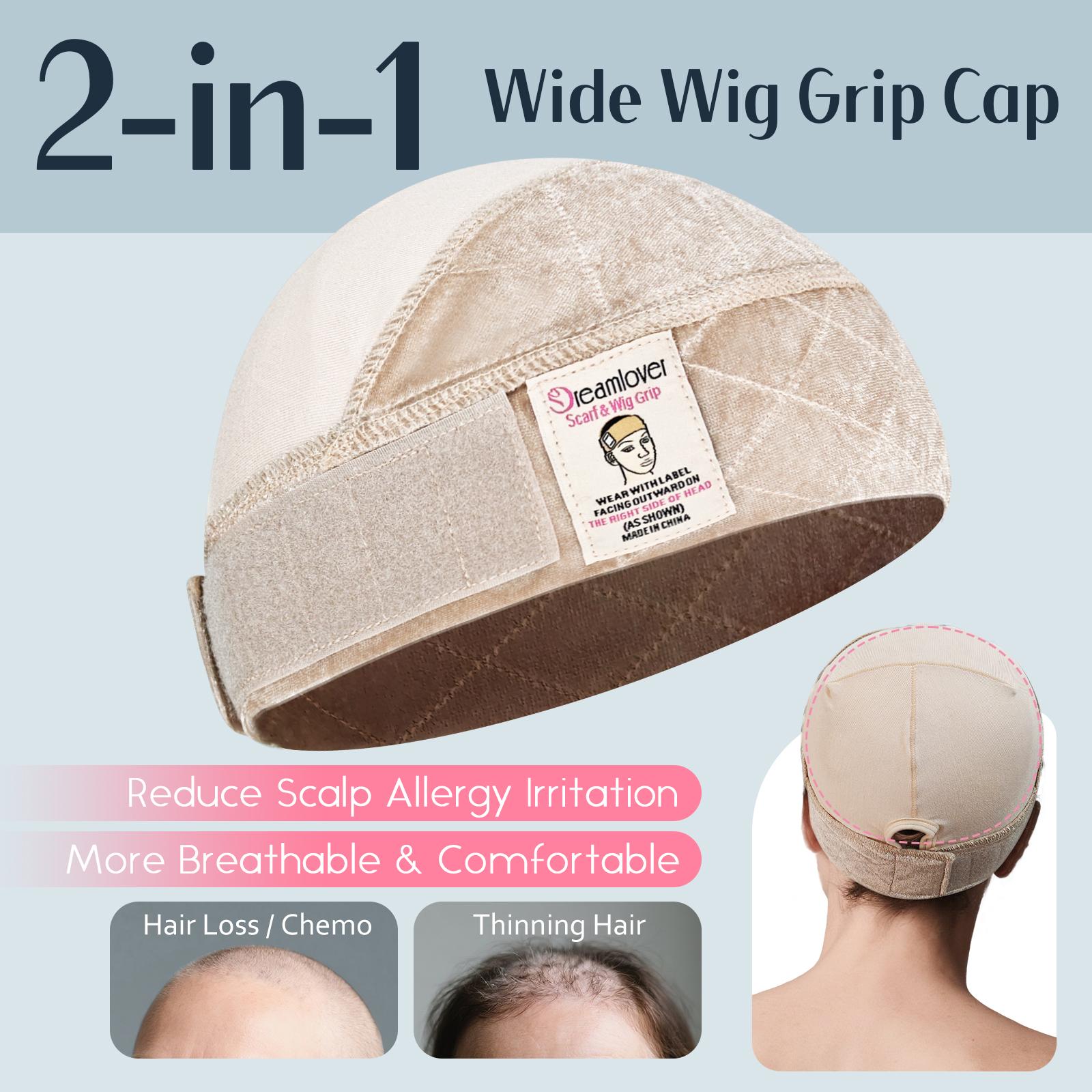 Dreamlover 2-in-1 Non Slip Wig Caps with Velvet Wig Grip Band for Women, Wide Wig Grip Cap for Glueless Wigs SpringStatements