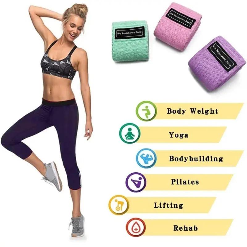 [TikTokShopBlackFriday]Sports Exercise Resistance Loop Band Set, 3Counts Elastic Squat Resistance Band, Yoga Stretch Strap, Gym Exercise Equipment For Home Workout,Christmas Gifts,hashtag,TikTokShopCyberMonday, Workout Bands