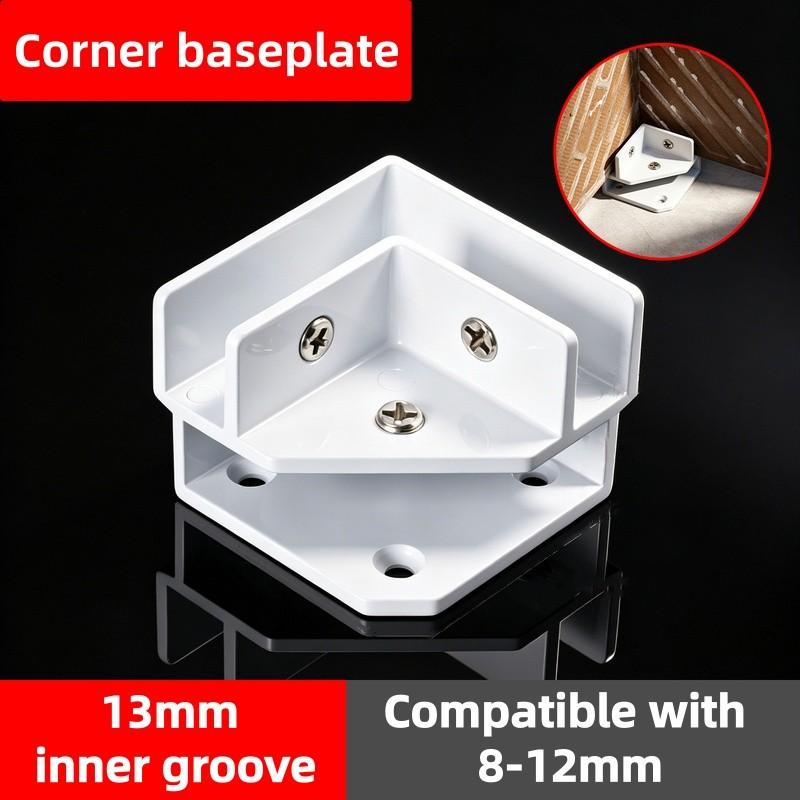 4pcs Adjustable 90-Degree Glass Clips Set, Ideal for Wine Cabinet, Display Rack, Custom Shelving, Secure Glass Panels at Bottom Corners