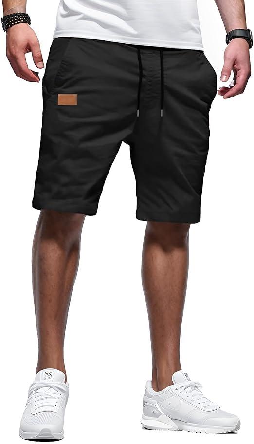 COOFANDY Men's Casual Shorts Cotton Drawstring Stretch Golf Shorts COOFANDY Men's Casual Shorts Cotton Drawstring Stretch Golf Shorts