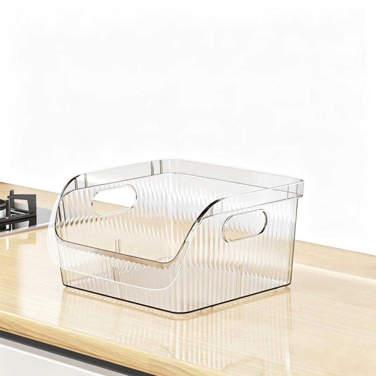 Multifunctional Storage Box for Coffee Cups, Disposable Paper Cup Organizer, Partitioned Plastic Home Luxury Storage Box