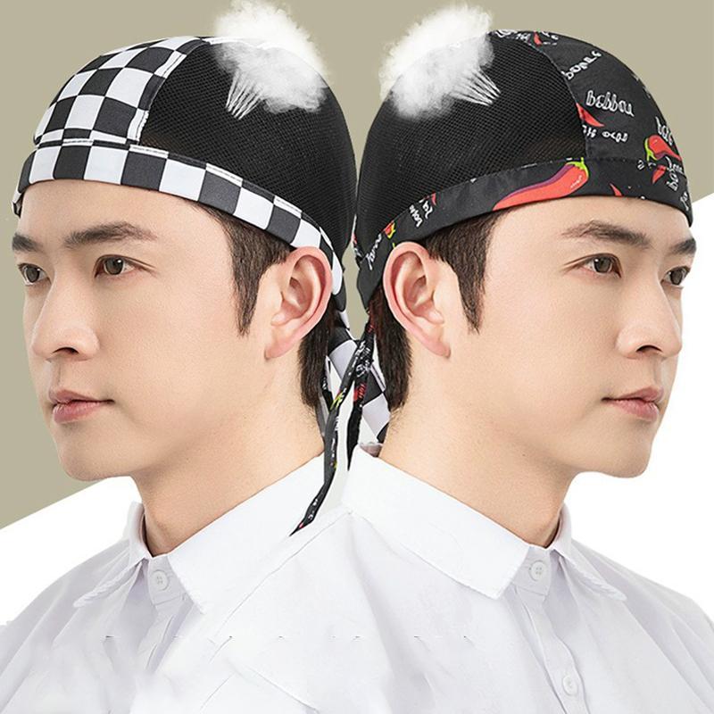 Breathable mesh Cook Hat 3pcs Chef Hat Food service Kitchen Work Cap Hotel Restaurant Canteen Bakery Baker Household Cooking Cap