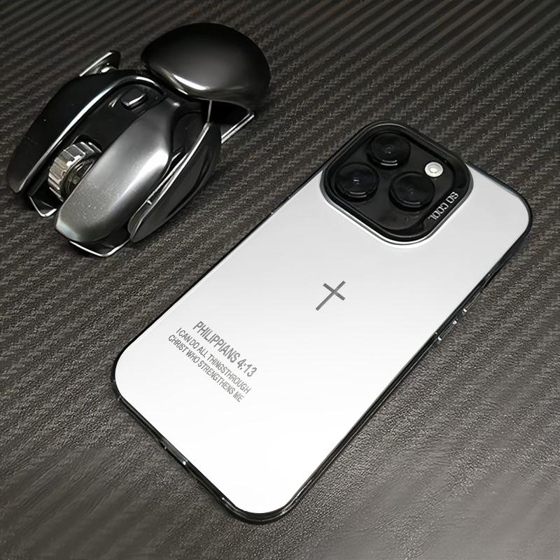 The Holy Cross Pattern Case Fashion Laser Craft Phone Case for iPhone 17 16 15 14 13 12 11 Samsung Galaxy S25 S24 S23 S22 Anti-Drop Protection