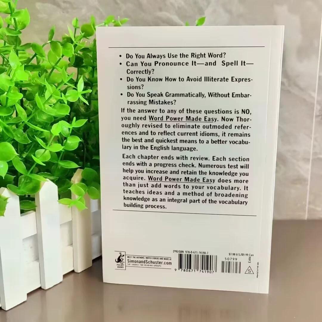 Word Power Made Easy, Original English Version, Essential Vocabulary Book, Enhance Your Language Skills, Perfect for Learners