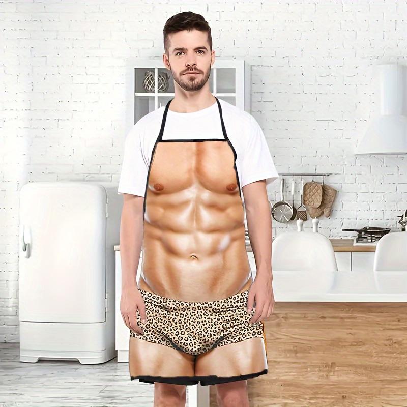 Perfect Body Fitness Muscle for Man Kitchen Practical Apron Good for Man Funny Apron Suitable for Festivals, Celebrations and Parties with Friends