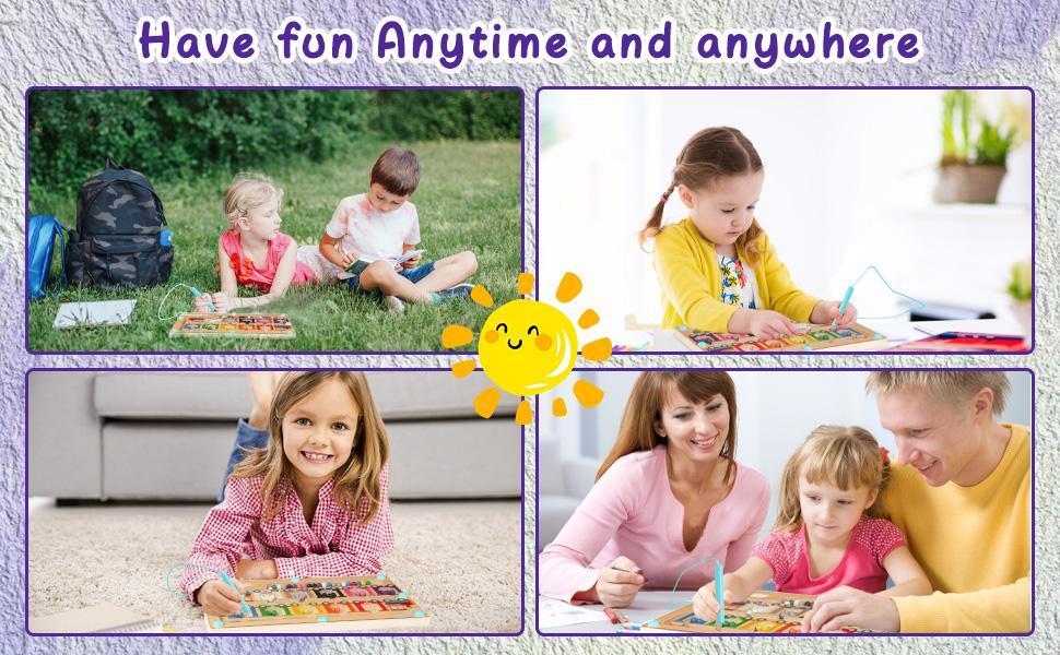 Magnetic Color and Number Maze, Montessori Toys for 3 4 5 Year Old ...