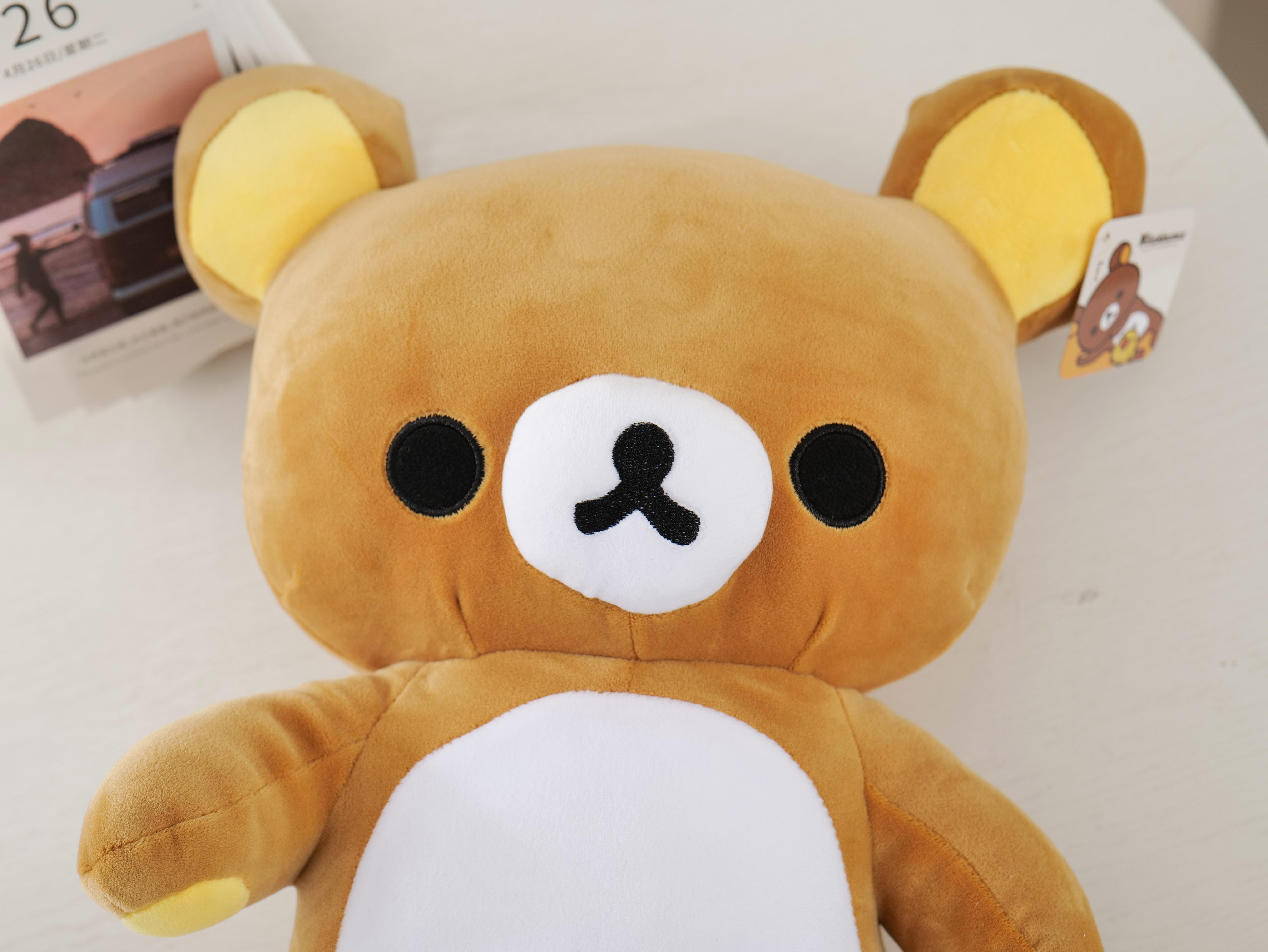 Anime Rilakkuma Cartoon Soft Plush Doll, Kawaii Unisex Room Decor, Classic Teddy Bear Toy, Christmas Gifts for Girls