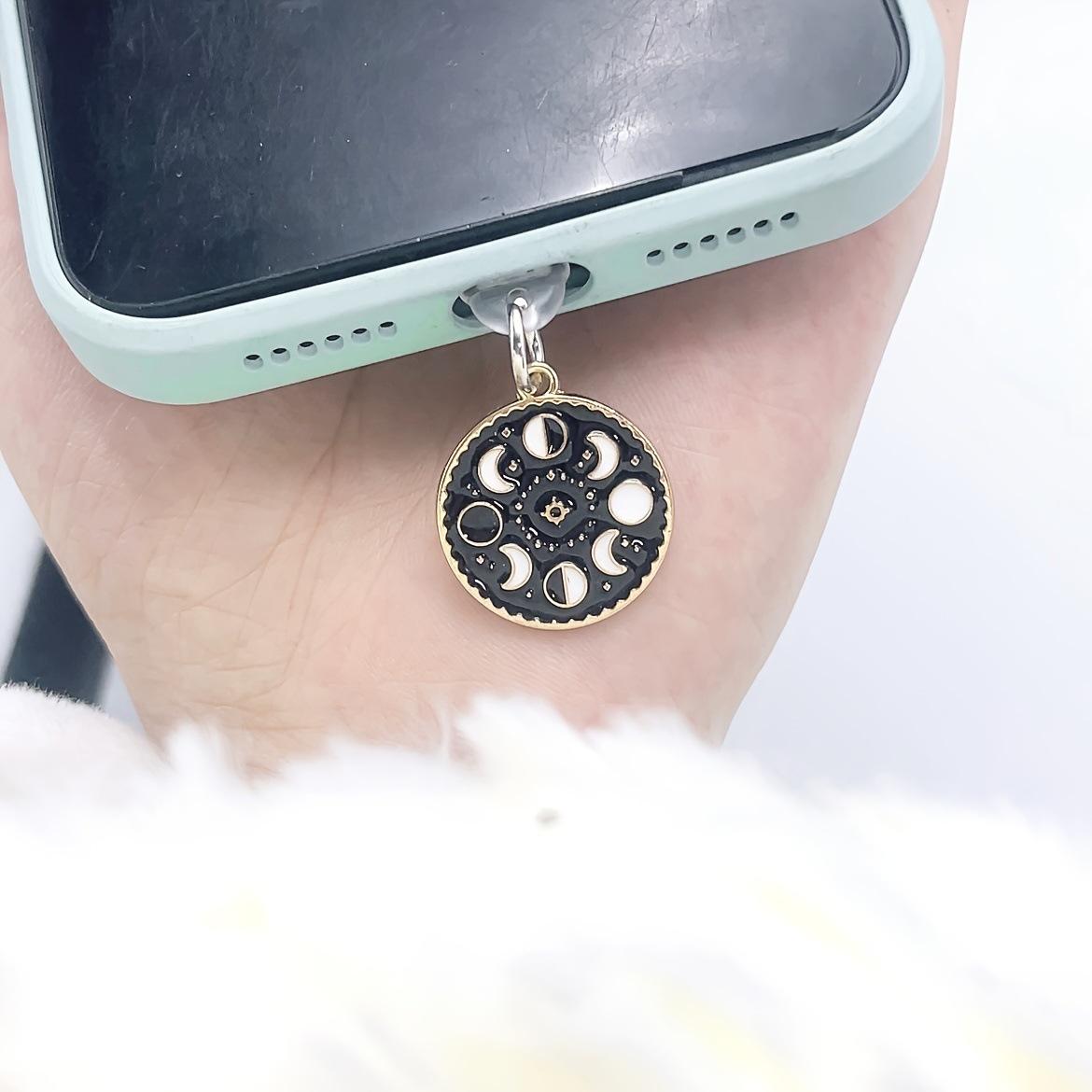 Mobile Phone Dust Plugs - Creative Astronomical Chart Mobile Phone Dust Plug Pendant - Suitable for iPhone, Type-C and Android Dust Plugs - Compact and Practical - Perfect as a Small Gift - Phone Charms