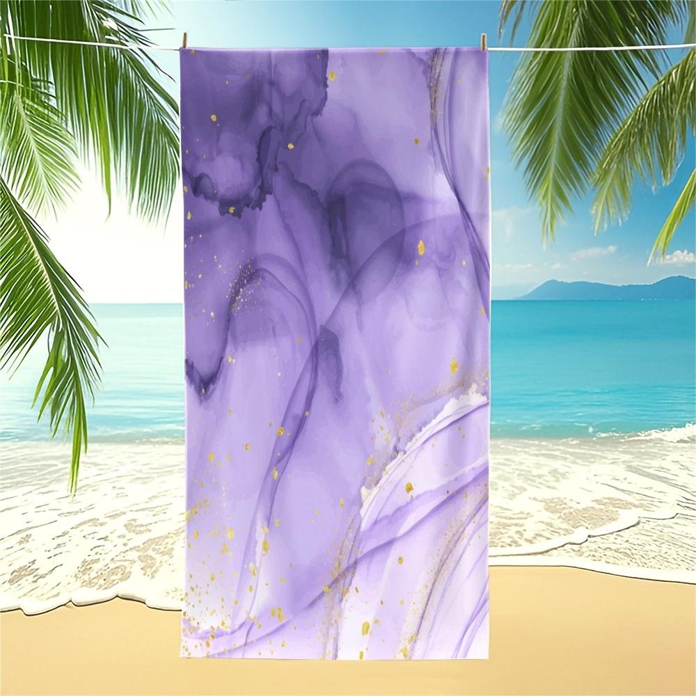 Marble Pattern Art Beach Towel, Luxury Premium Design, Quick Dry Absorbent Soft Skin-friendly, Ideal for Vacation Photoshoot Pool Daily Use