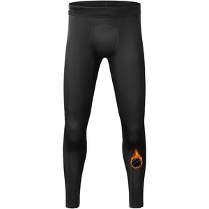 1 or 2 Pack Boys Thermal Compression Leggings Pants Youth Fleece Lined Base Layer Tights Cold Weather Gear
