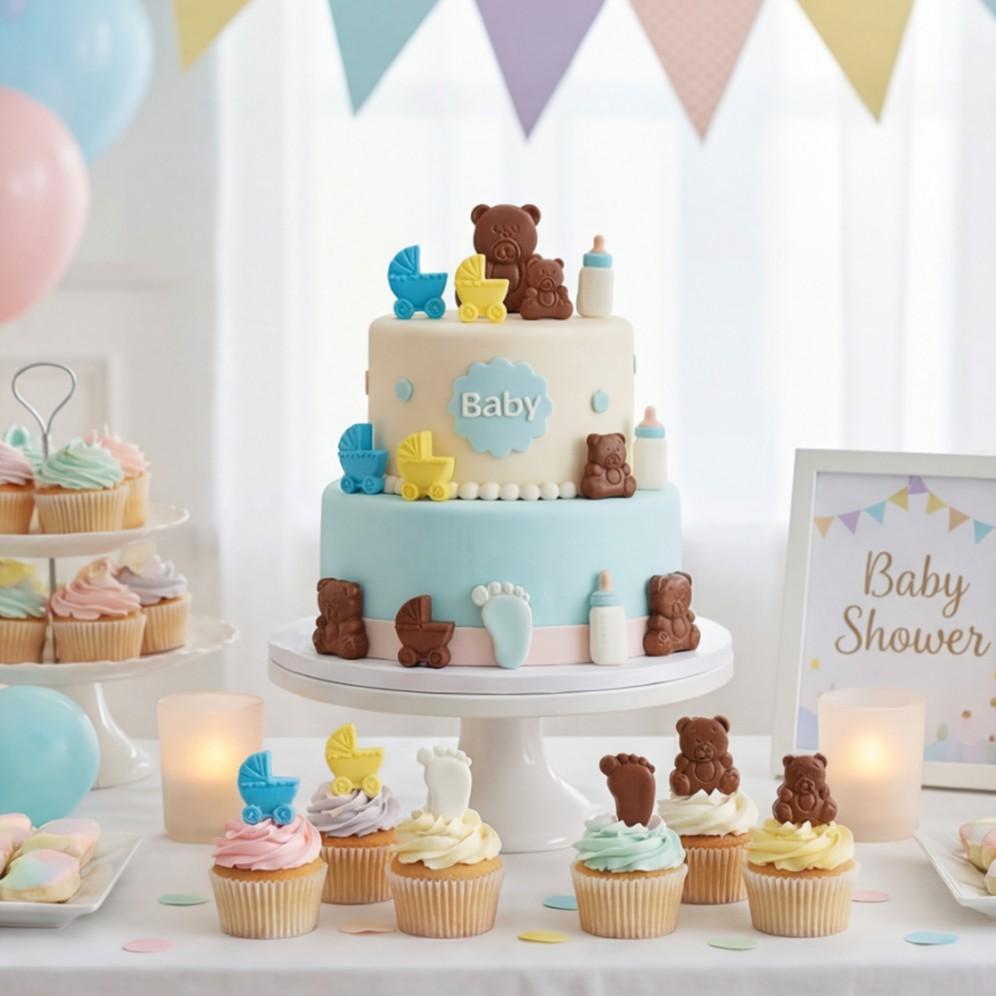 3pcs Silicone Molds Set, 36-Hole DIY Chocolate Candy Cake Decorations, Bear Bottle Foot Shape, Perfect for Baking & Crafting