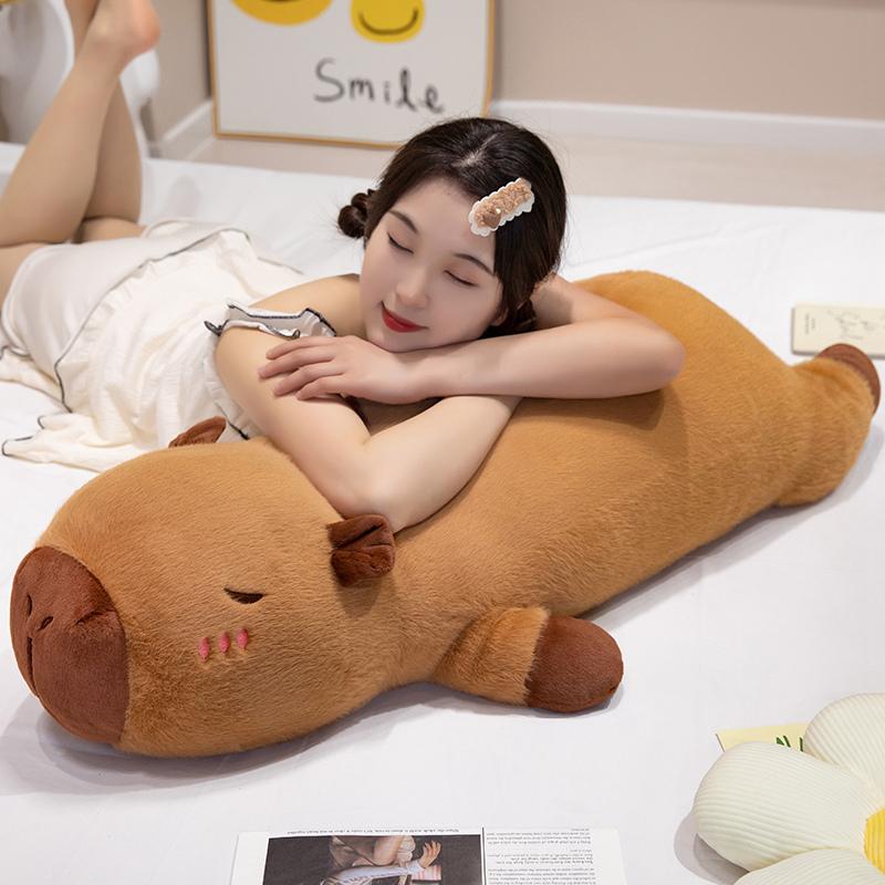 A cute capybara pillow, cute and full of security Stuffed Toy Gift Hug Lightweight fort little gifts for girls Supportive Memory Foam Soft Memory Foam stuffedanimal Teddybear squishy plushie plush huggable animal stuff box weighted Football