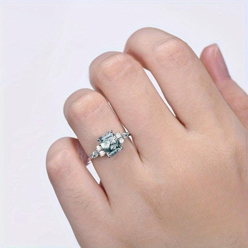 Elegant and stylish, this exquisitely crafted white cubic zirconia ring for women is perfect for parties, banquets, engagements, and as a holiday gift for ladies