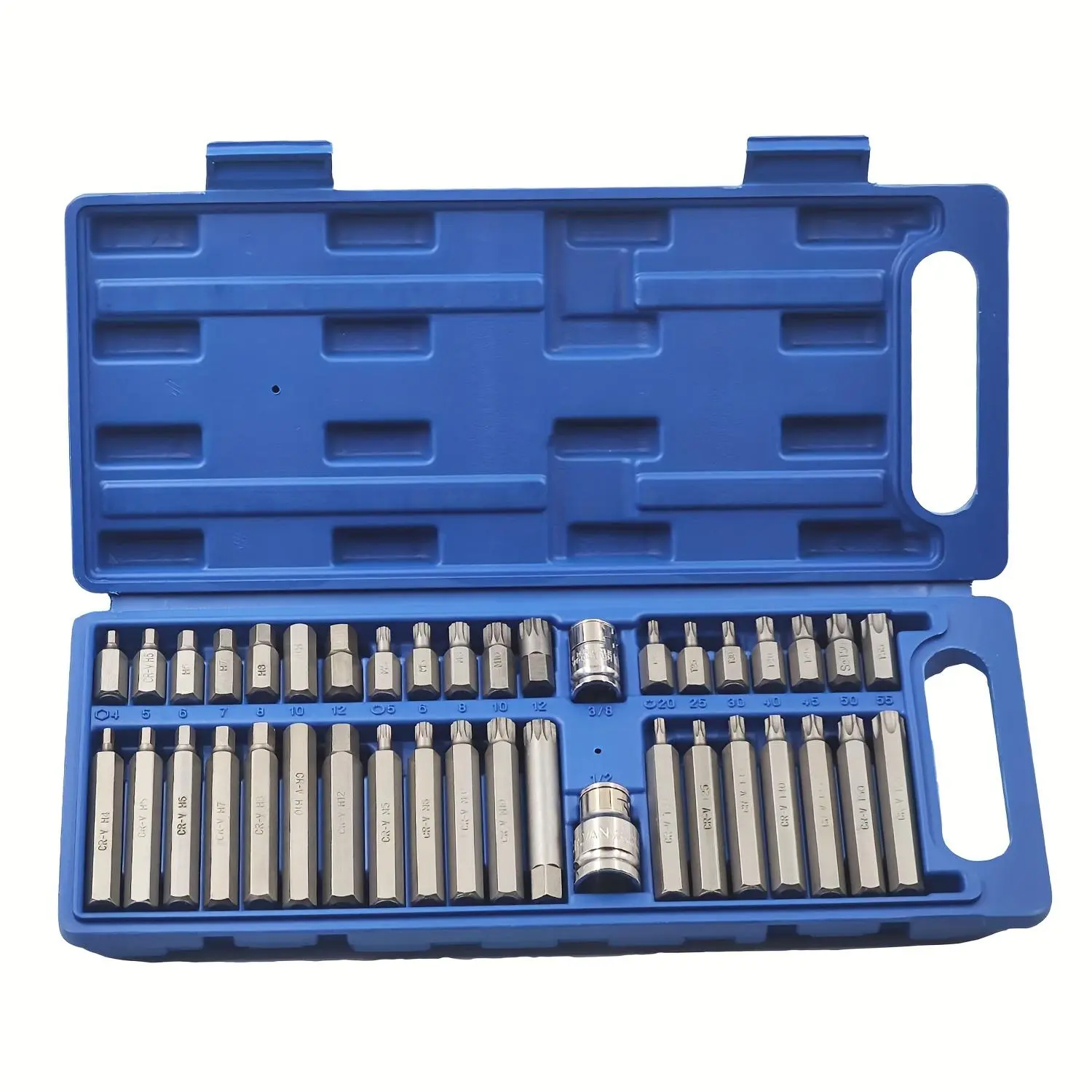 40pcs Star Batch Set Repairing Wrench Socket Combination Auto Repairing Socket Car Hexagon Wrench Car Kit Car Outlet Car Repair Drill Bit Steel Material Screwdriver Sleeve
