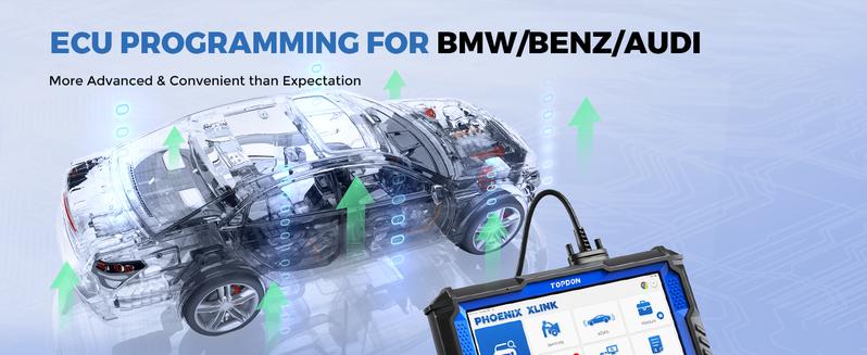 TOPDON Phoenix XLink Scan Tool, Online ECU Coding, Upgraded of Phoenix Plus, Topology Mapping, 41 Services, Bi-Directional Scanner, Guided Function, CAN FD/DoIP, 2 Years Free Update