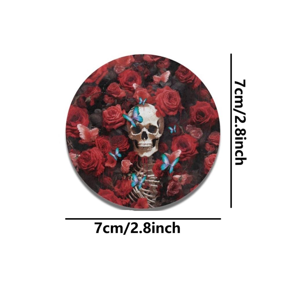 2pcs Skull Design Car Cup Holder Coasters - EVA Material, Universal Fit, Non-Slip - For Car Enthusiasts & Drivers - Protect Your Vehicle Interior - Great Gift for Car Lovers