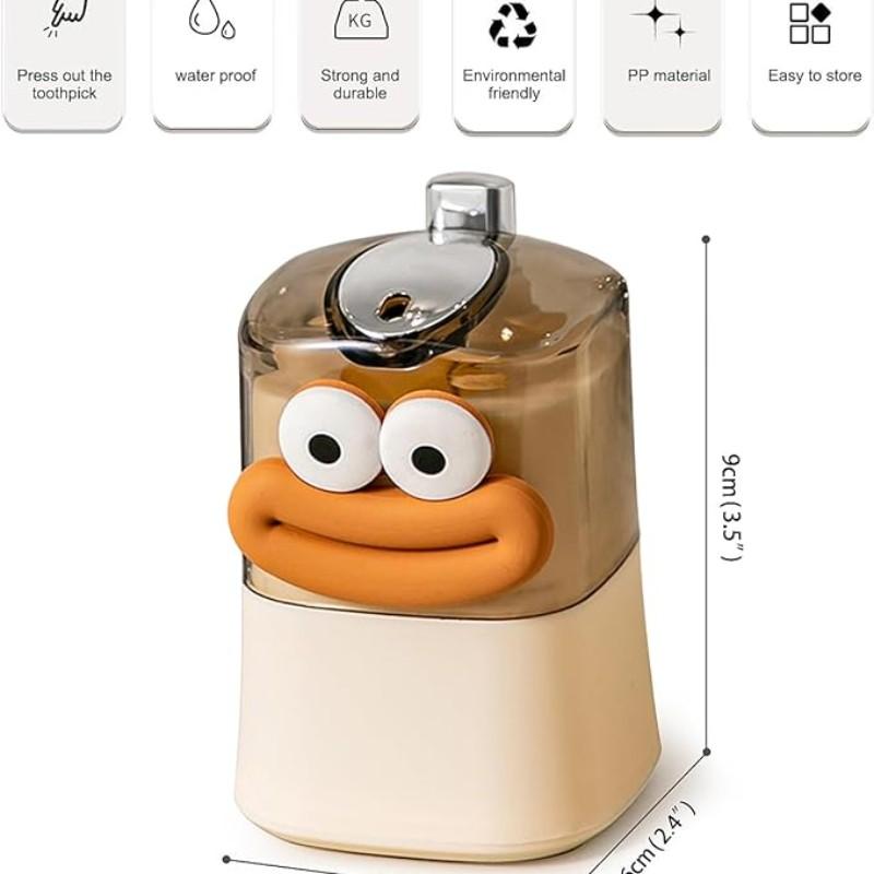 Automatic Toothpick Dispenser for Kitchen, Restaurant, Hotel, Cute Self-Populating Toothpick Holder, Creative Cartoon Toothpick Box, Kitchen Organizer