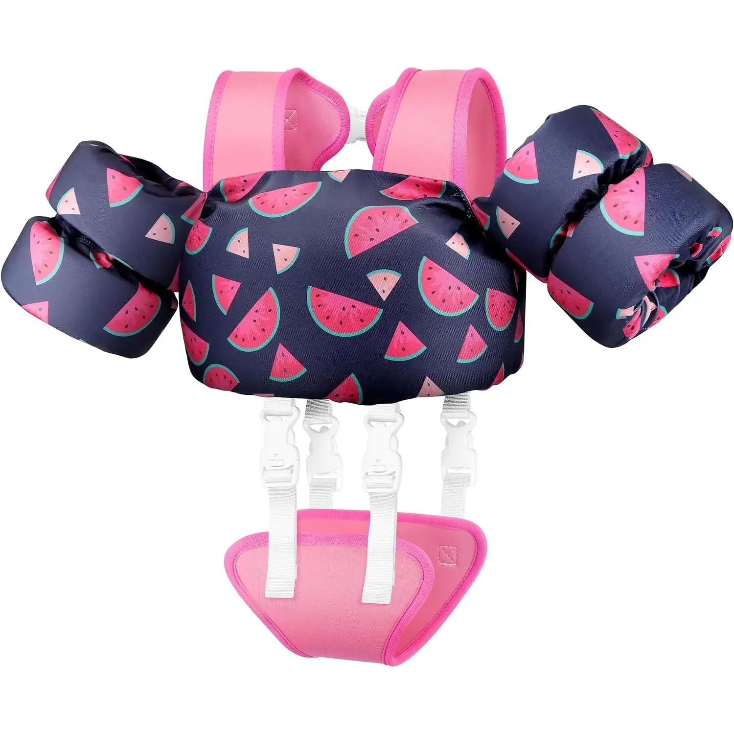 Toddler Swim Vest for Kids 13-30lbs/ 30-66lbs Boys Girls Puddle Jumper Pool Floaties Jacket with Adjustable Crotch Strap Sleeves Shoulder for 1-10 Yrs Baby Infant Learn to Swim