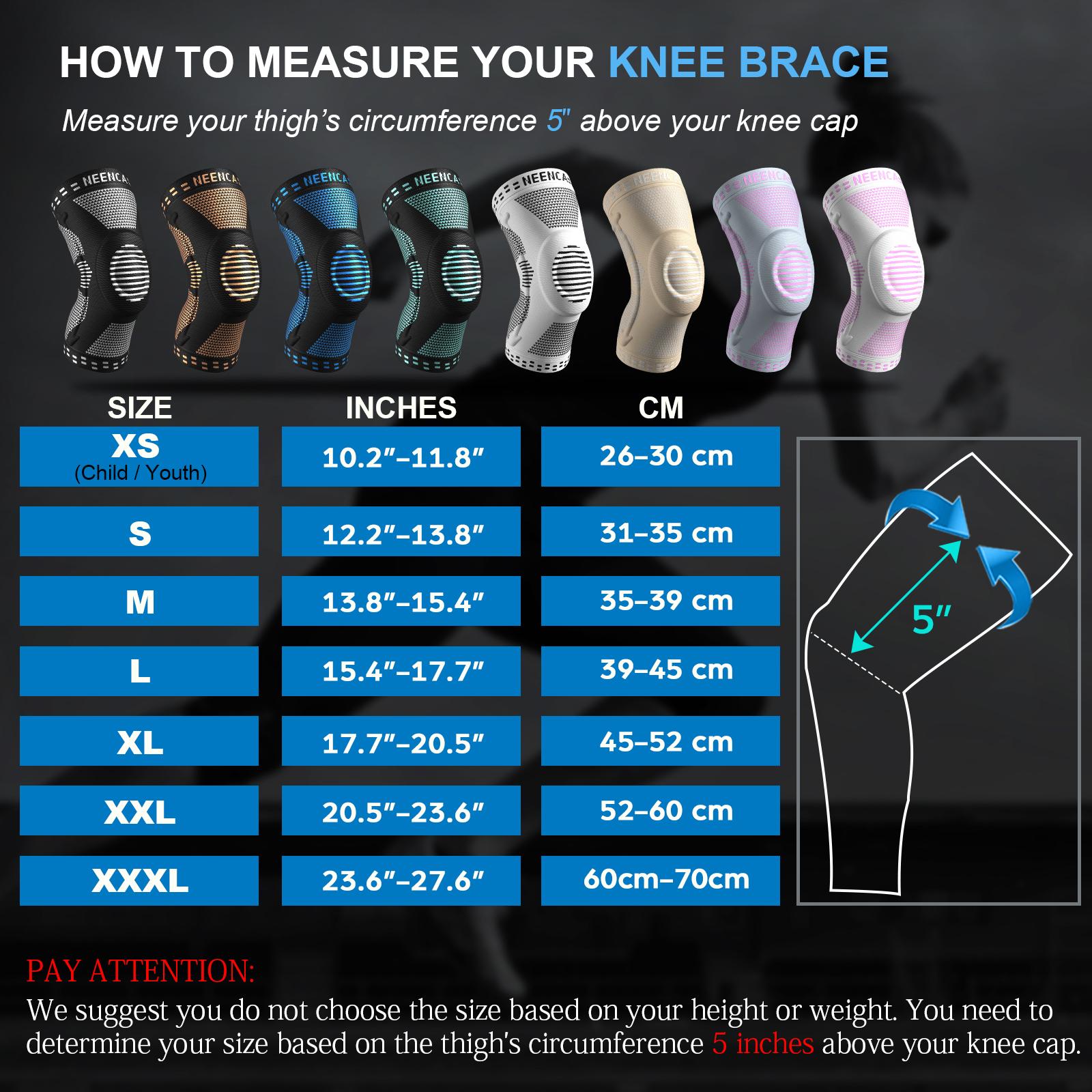 NEENCA Sports Knee Brace for Runner Workout Gym Basketball Volleyball Hiking Spicy Dill Knee Pain Relief Breathable Sponge Patellabands Leg Protector Support Brace